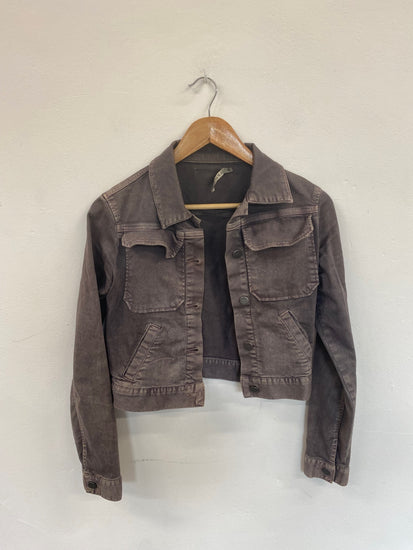 Fabulous Kookai Purple Wash Distress Look Denim Jacket UK8 KB001