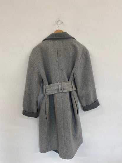 Fabulous Light Before Dark Grey Overcoat UK XS KB001
