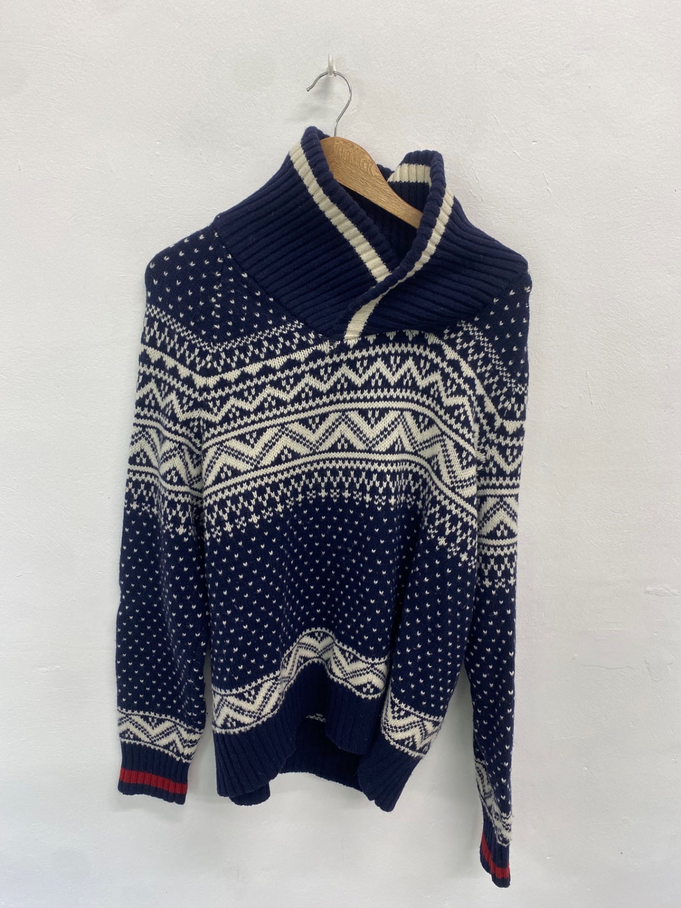 Fabulous Gap Sweater UK XL Navy white pattern KB001