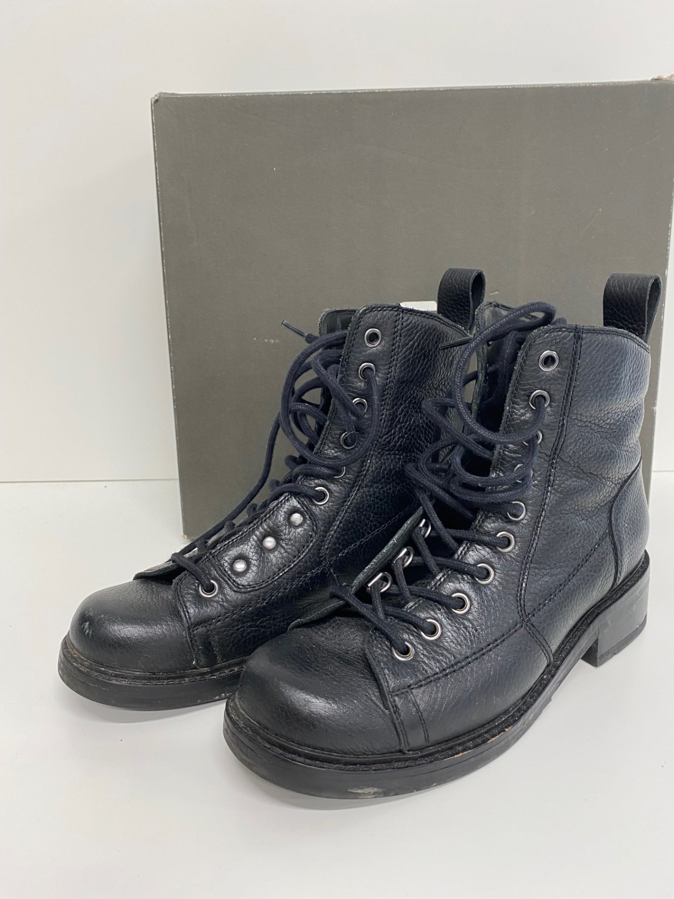 Fabulous G Star Roofer biker leather Boots UK5 Black KB001