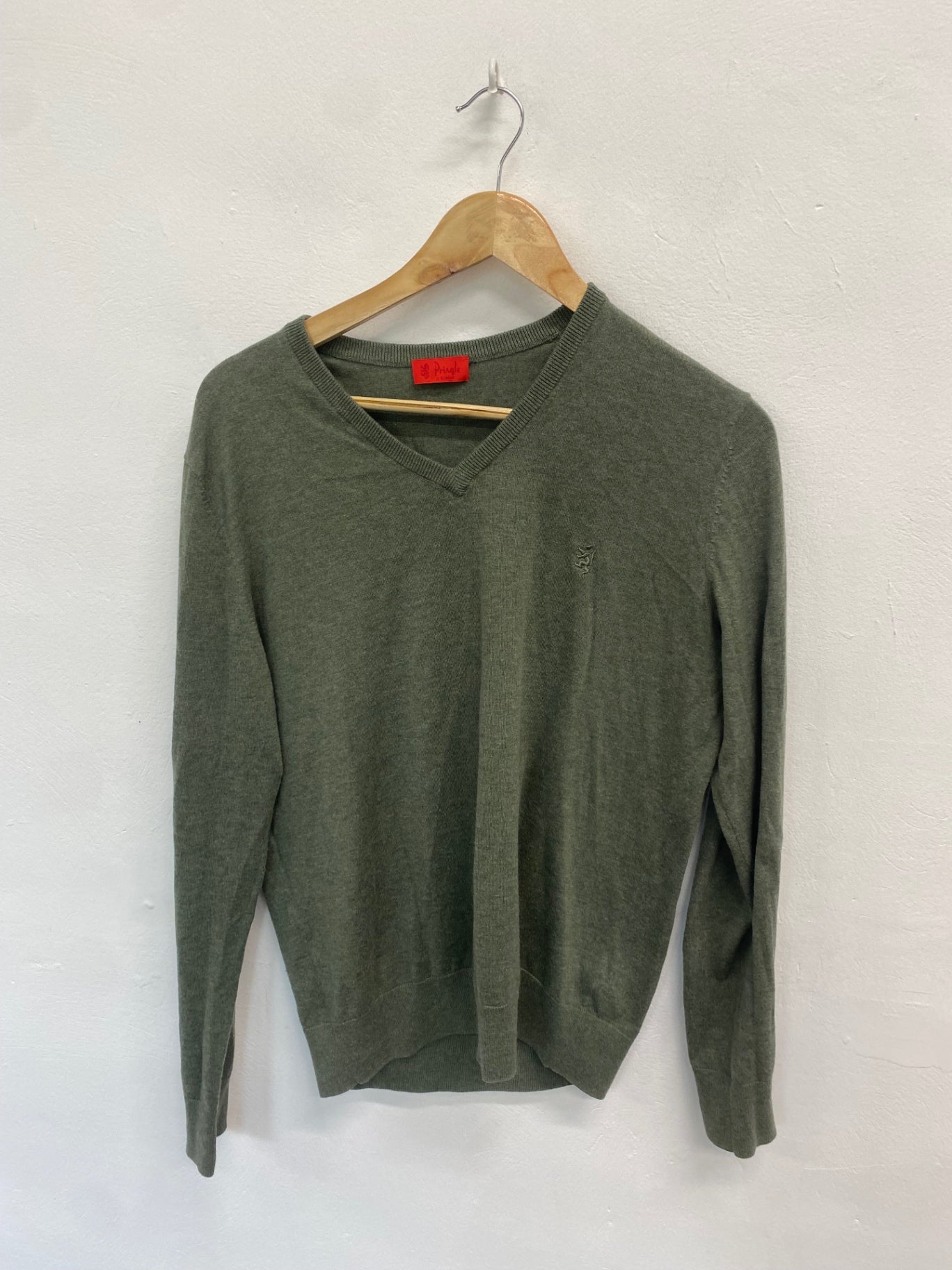 Fabulous Pringle of scotland Sweater UK M Olive Green KB001