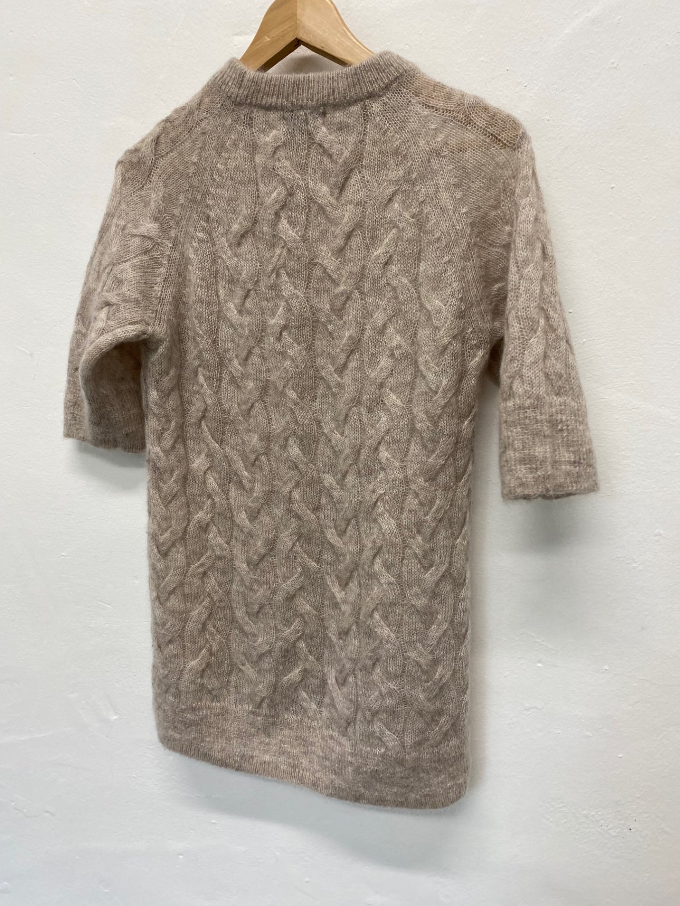 Fabulous COS mohair blend lightweight Sweater UkXS Beige Brown KB001