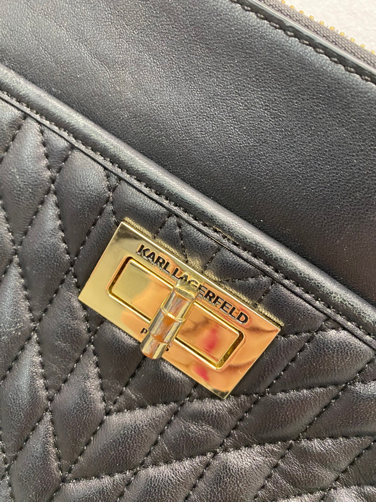 Fabulous Karl Largerfield Bag cross body quilted One Size Black