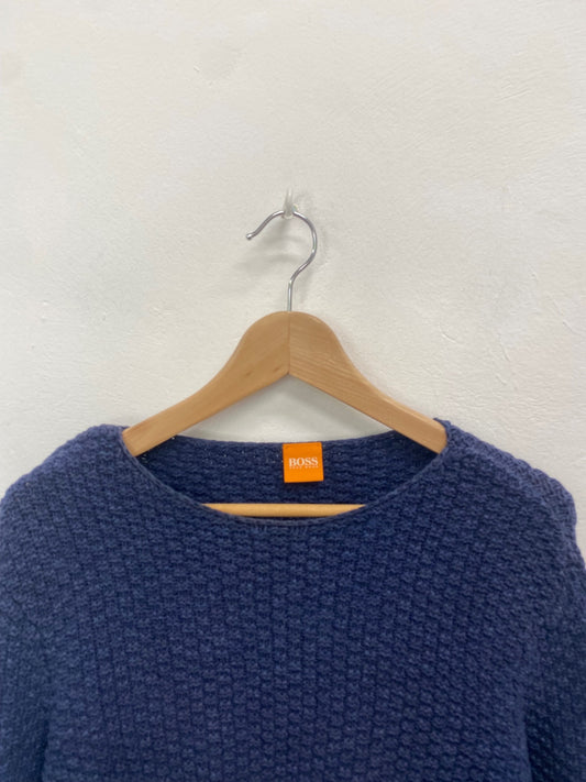 Classic Hugo Boss Sweater UK M Navy knit KB001