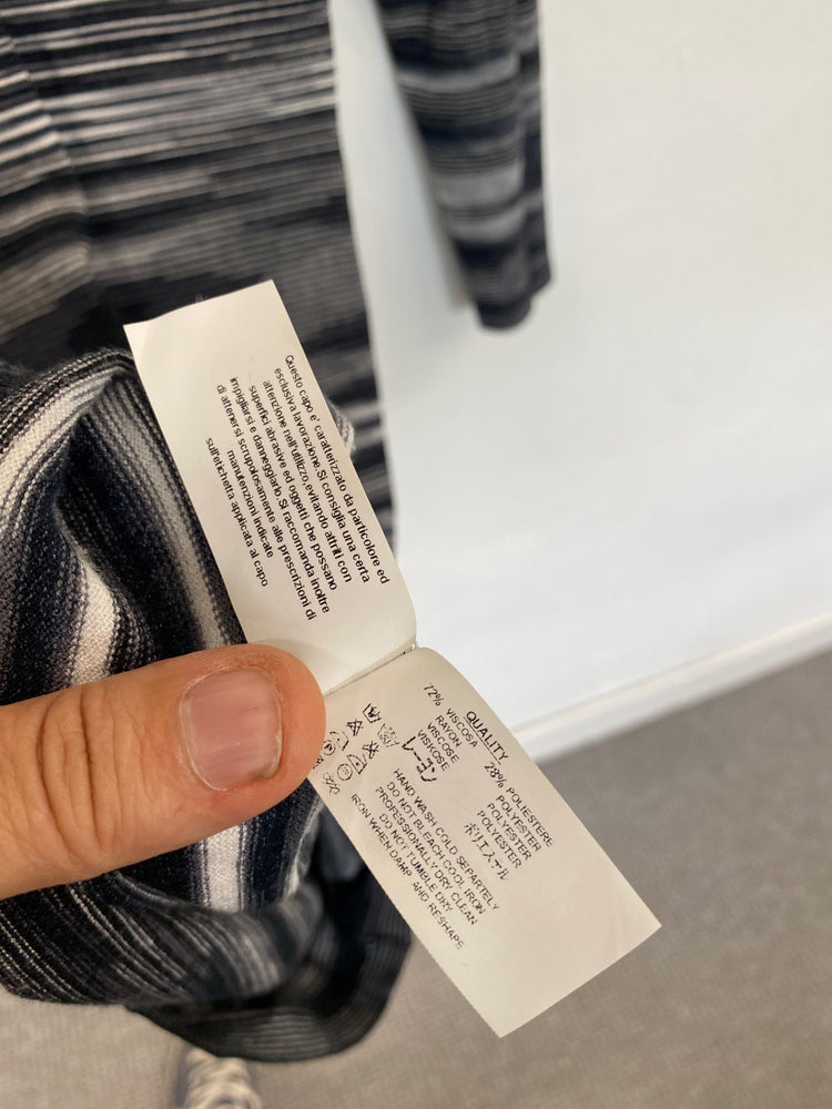 Fabulous SPORT MISSONI Dress UK8-10 Black and white KB001