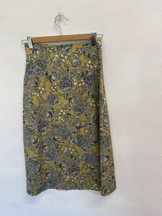 Fabulous Guardaroba Skirt UK XS Lime paisley KB001