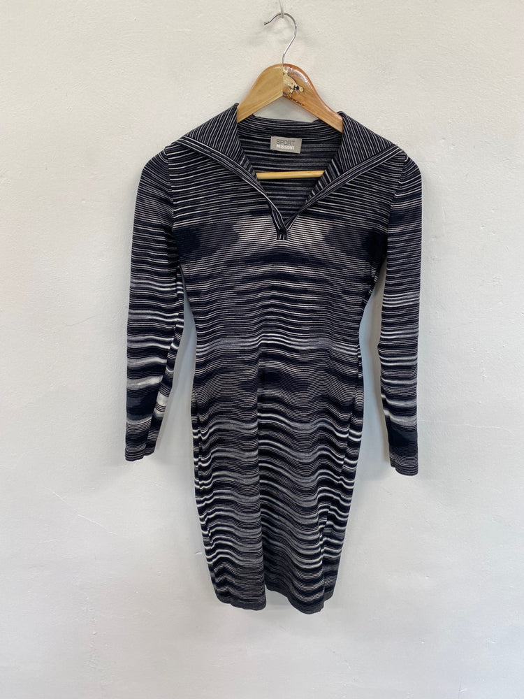 Fabulous SPORT MISSONI Dress UK8-10 Black and white KB001