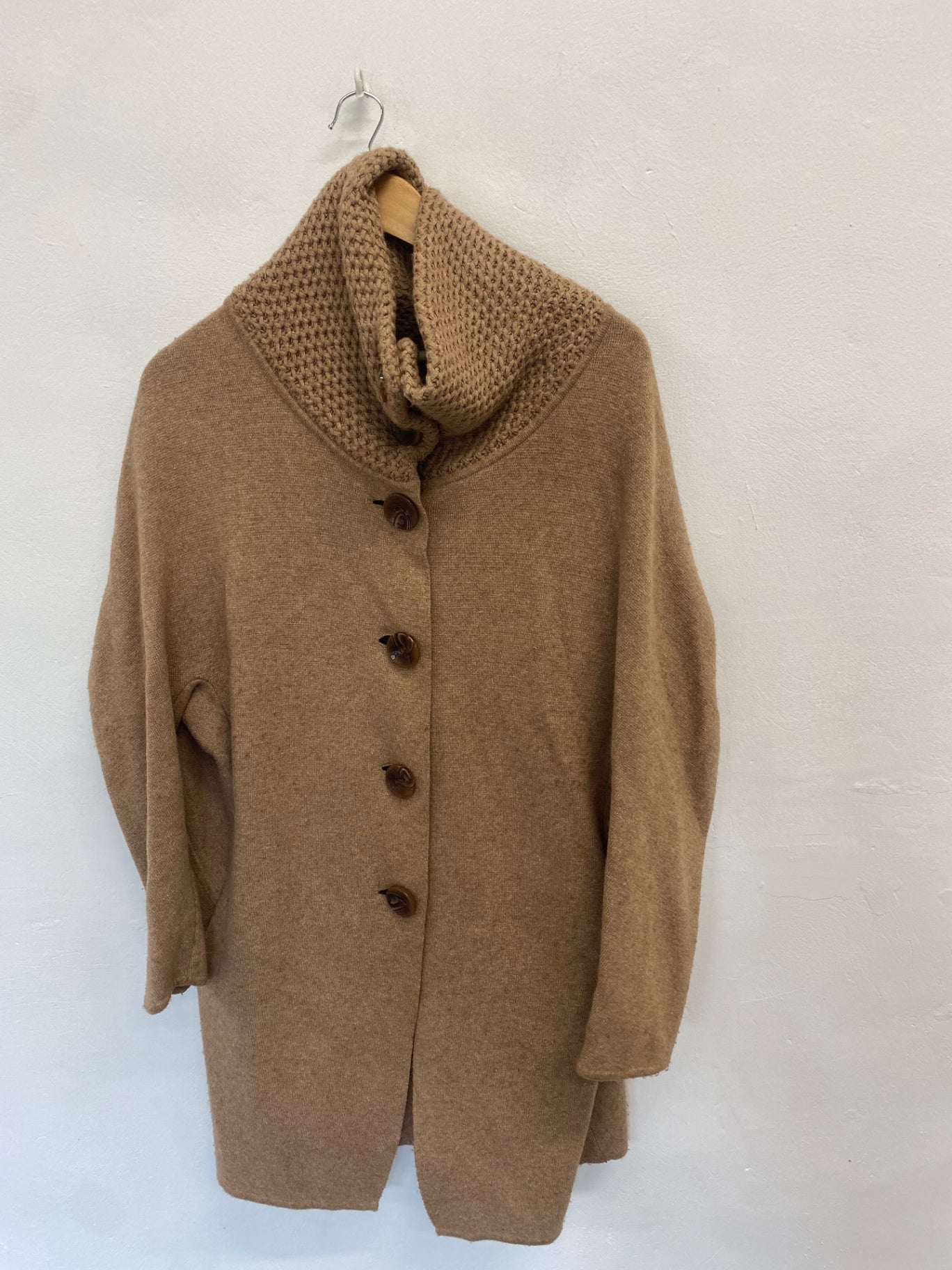 Fabulous Ella by viyella Longline cardigan UK M Beige KB001