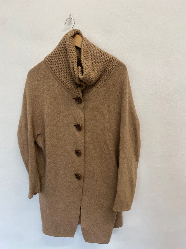 Fabulous Ella by viyella Longline cardigan UK M Beige KB001