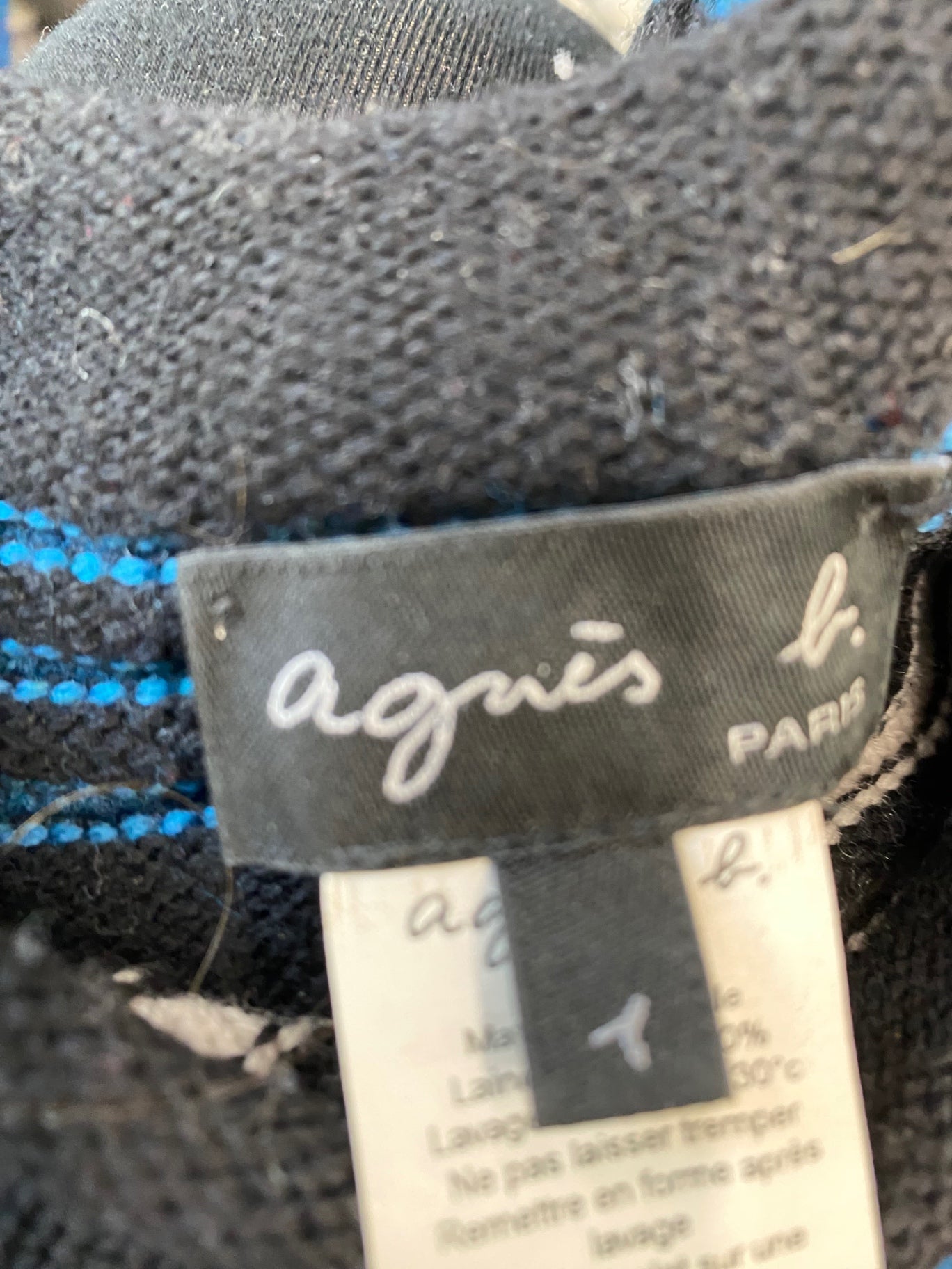 Fabulous Agnes B merino wool Dress UKS Black KB001