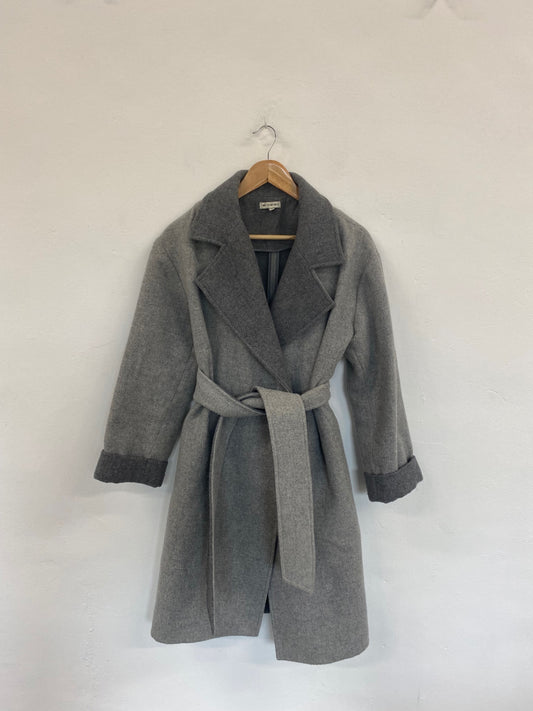 Fabulous Light Before Dark Grey Overcoat UK XS KB001