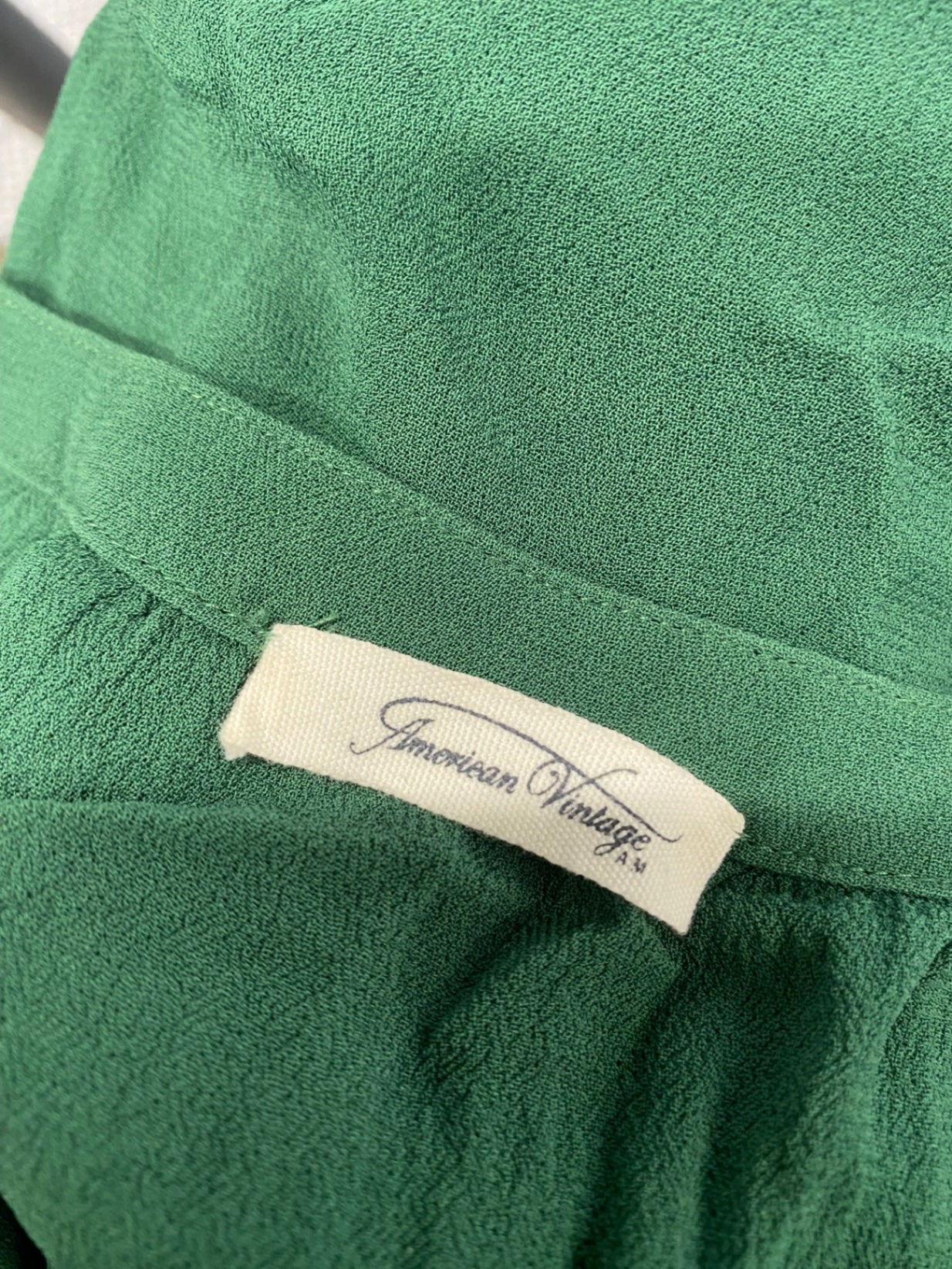 Fabulous American vintage Blouse UK S Green lightweight KB001