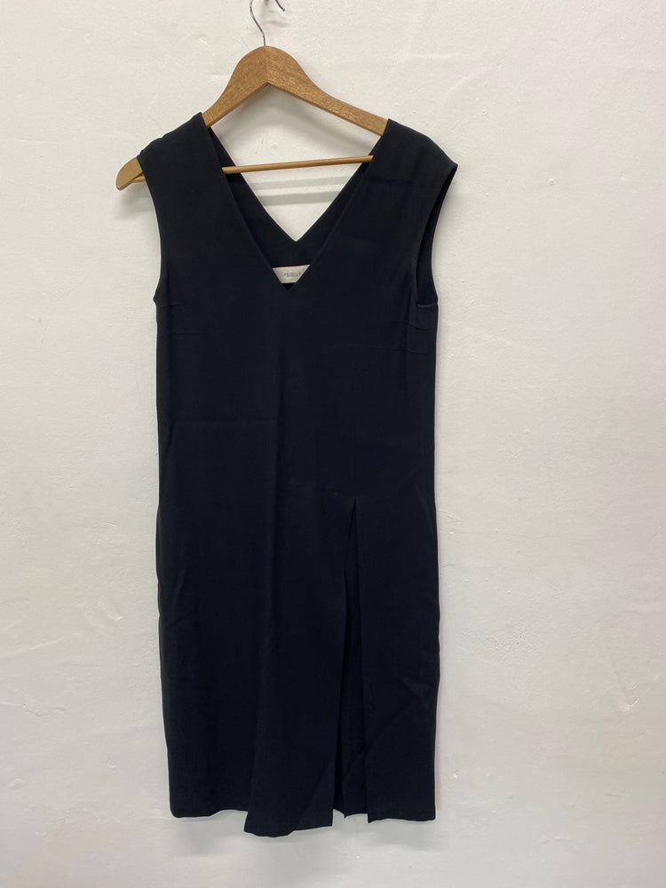 Fabulous Pringle Black tennis Dress Uk8 Black Crepe KB001