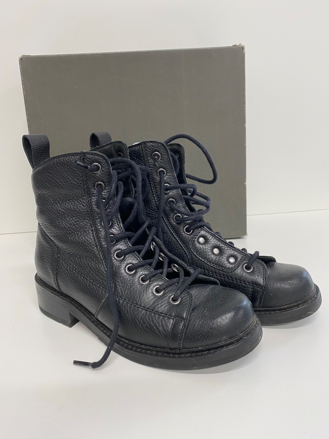 Fabulous G Star Roofer biker leather Boots UK5 Black KB001