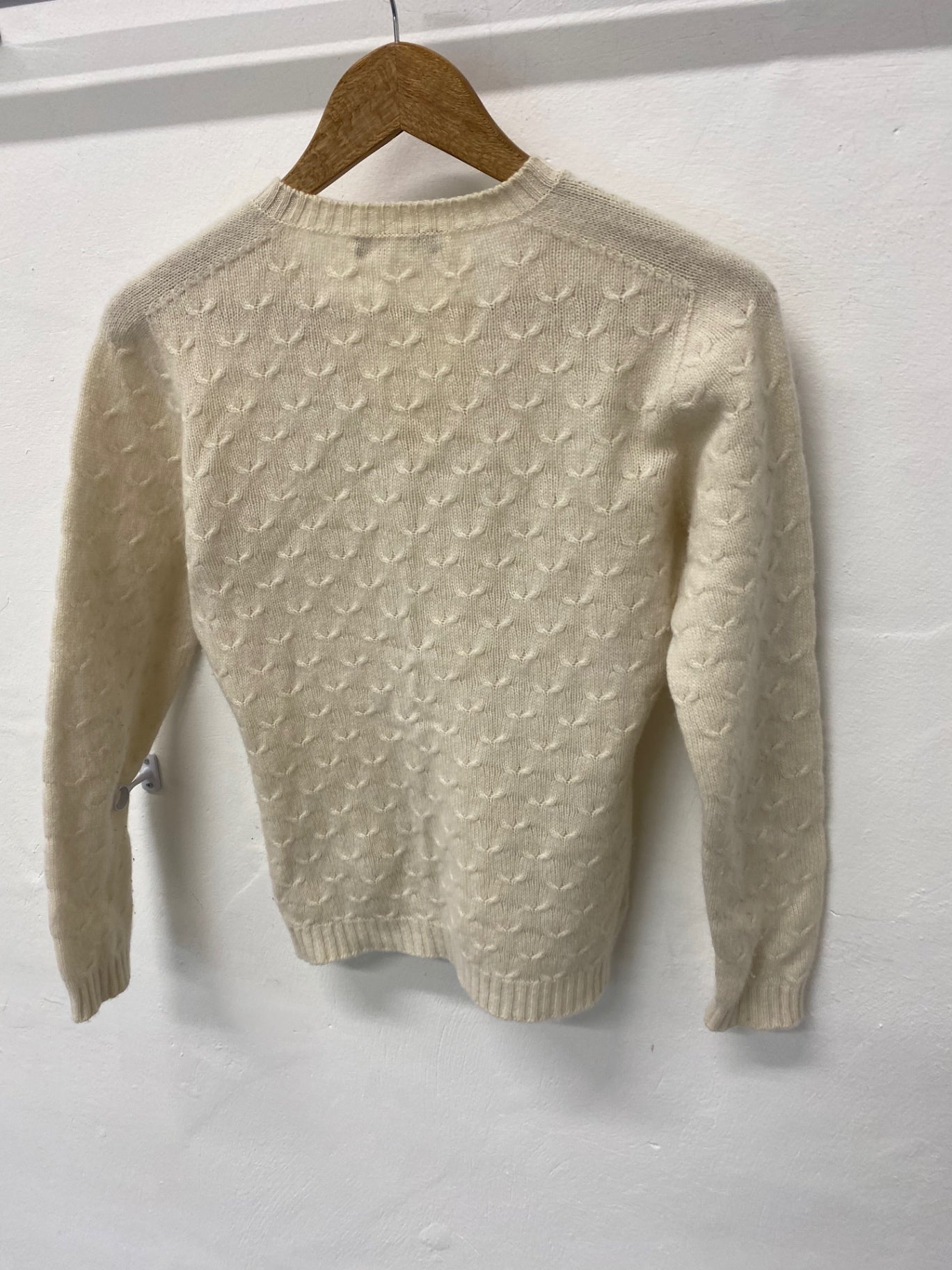 Fabulous Hawick Cashmere cream patterned Jumper UKS Cream KB001
