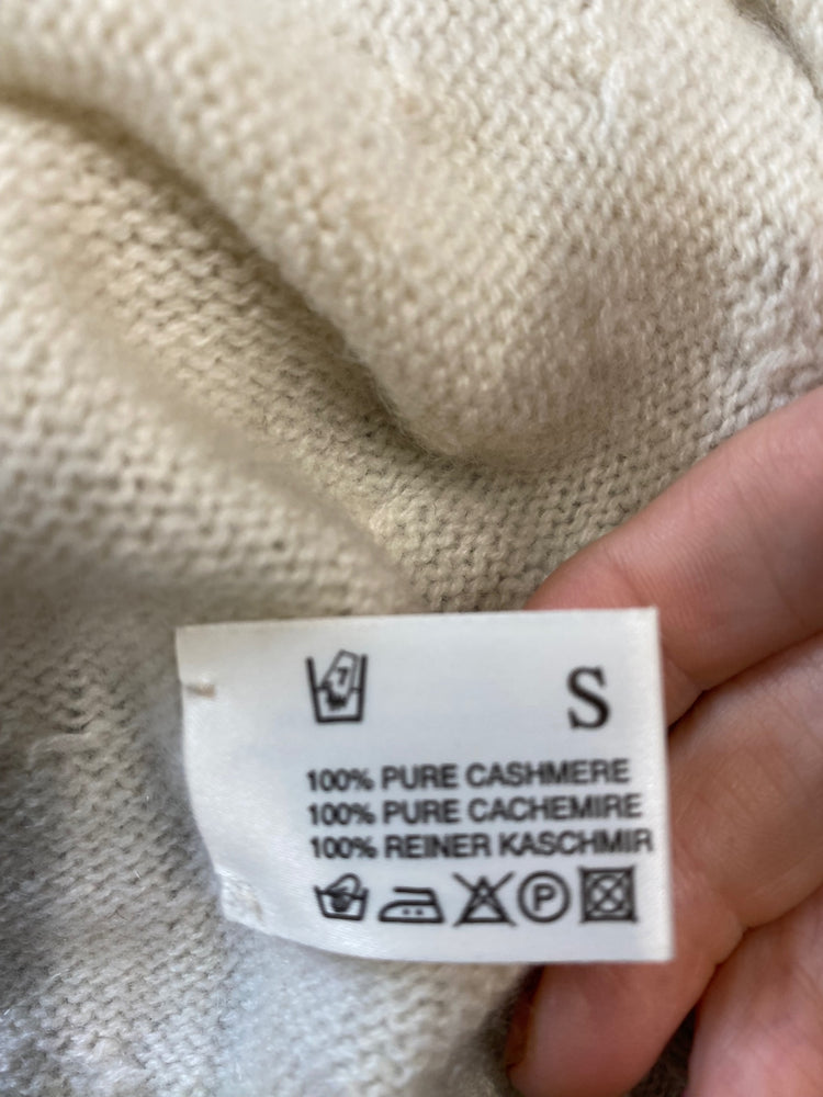 Fabulous Hawick Cashmere cream patterned Jumper UKS Cream KB001