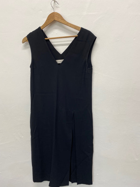 Fabulous Pringle Black tennis Dress Uk8 Black Crepe KB001