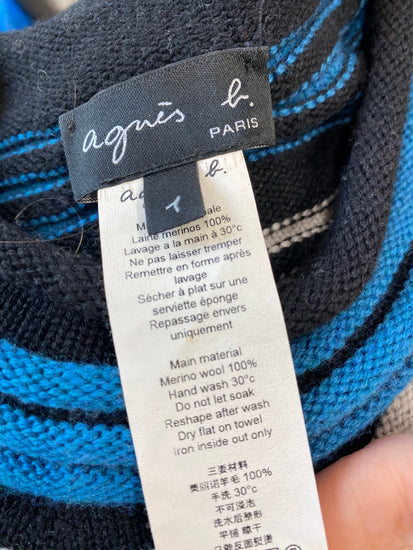 Fabulous Agnes B merino wool Dress UKS Black KB001