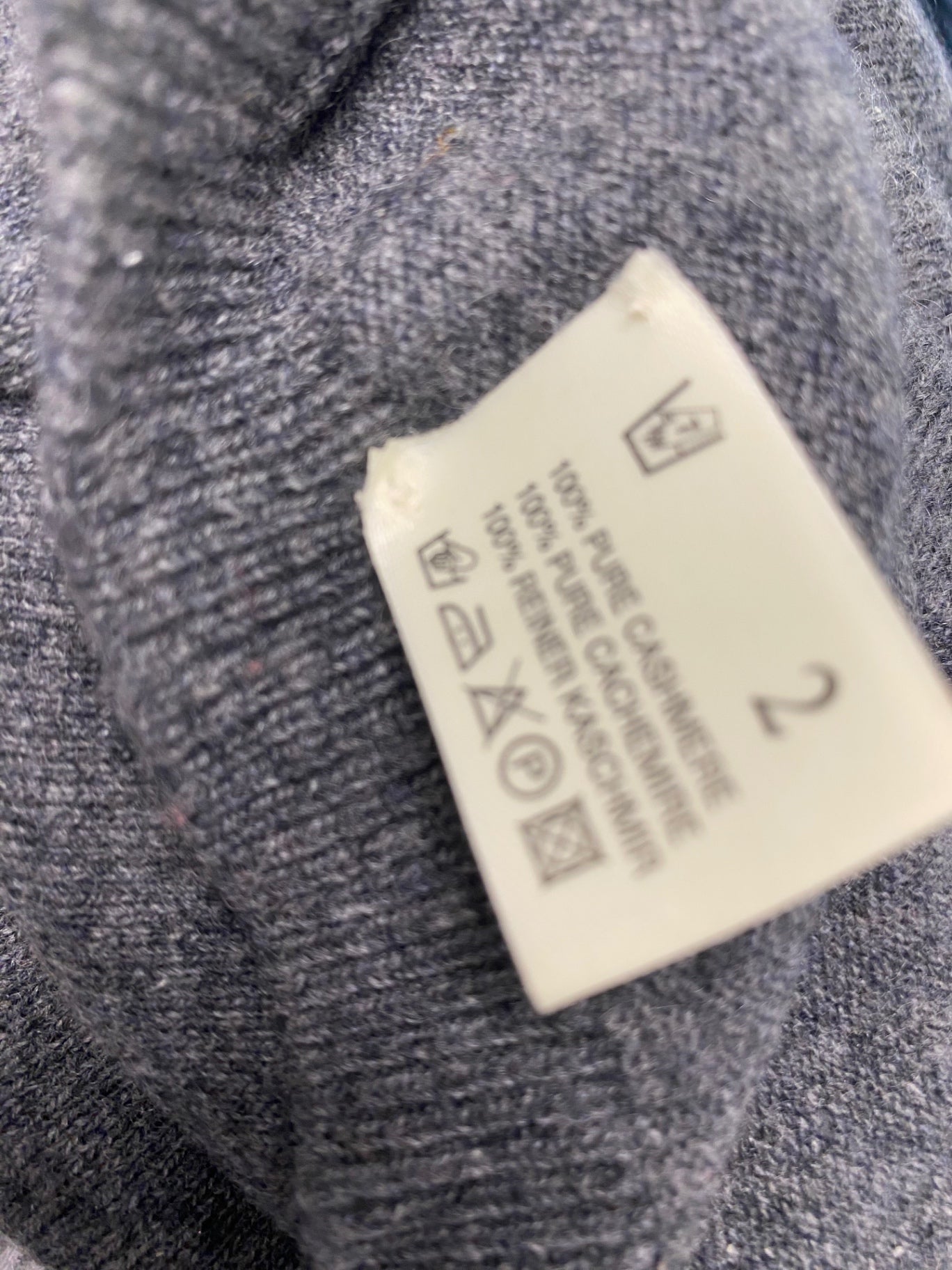 Fabulous Hawick Cashmere Sweater UK S Grey KB001