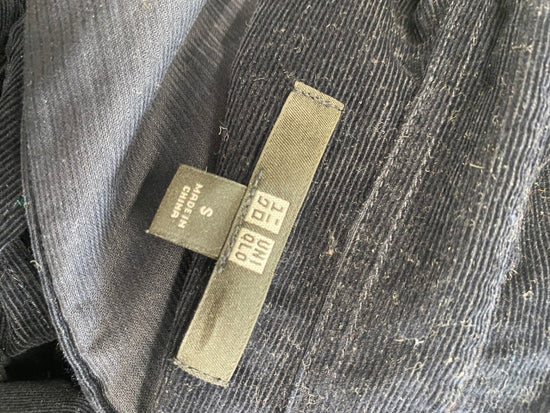 Fabulous Uniqlo Midi Dress UK XS Navy cord KB001