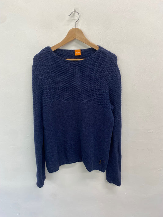 Classic Hugo Boss Sweater UK M Navy knit KB001
