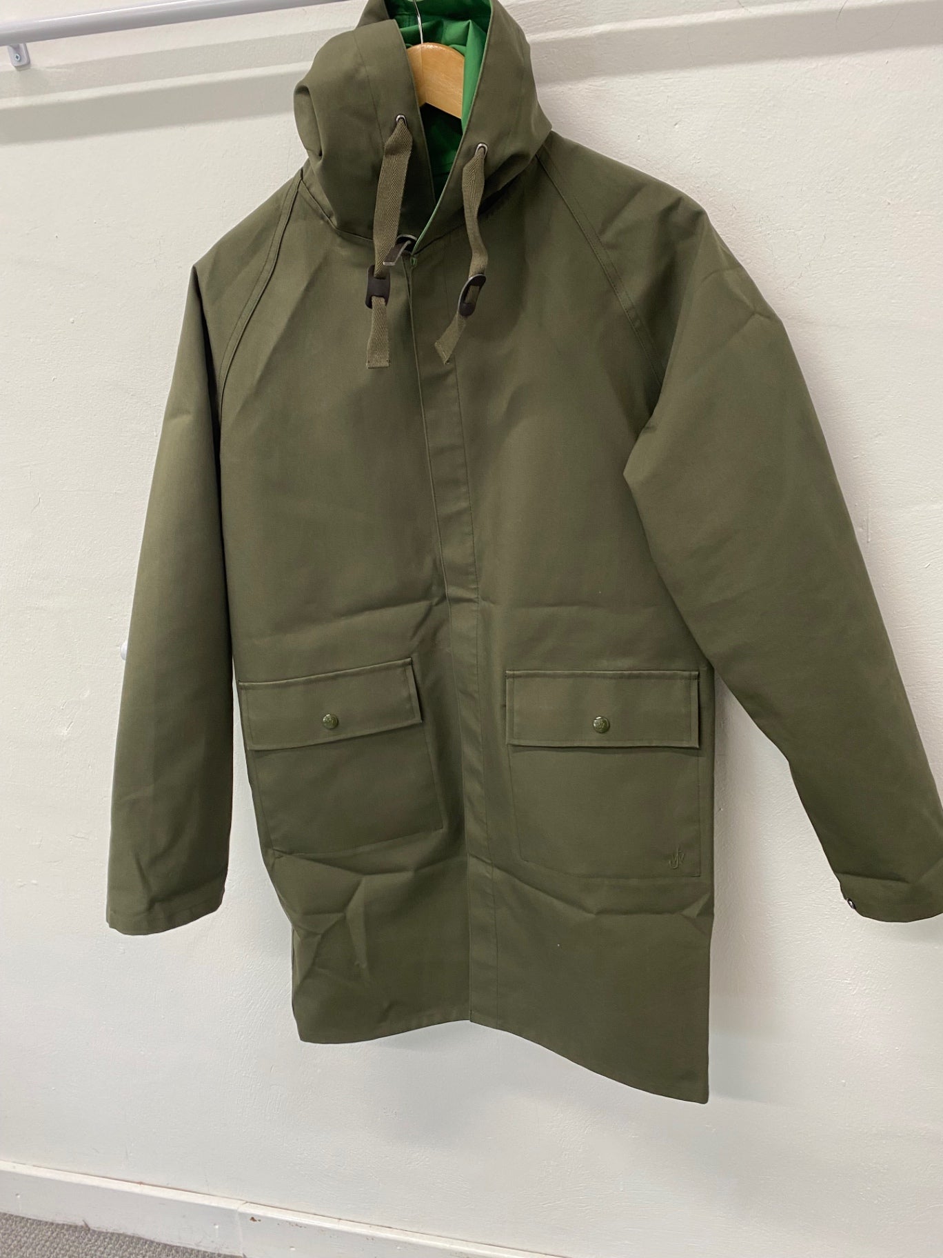 Fabulous Uniqlo x JW Anderson reversible Mens Raincoat UK M Green & khaki KB001