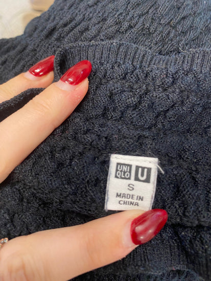 Fabulous Uniqlo Long sleeve top UK S Black KB001