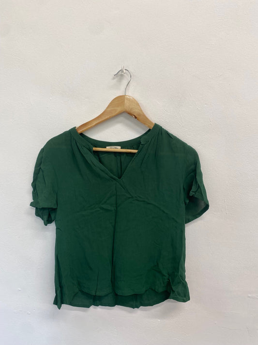 Fabulous American vintage Blouse UK S Green lightweight KB001