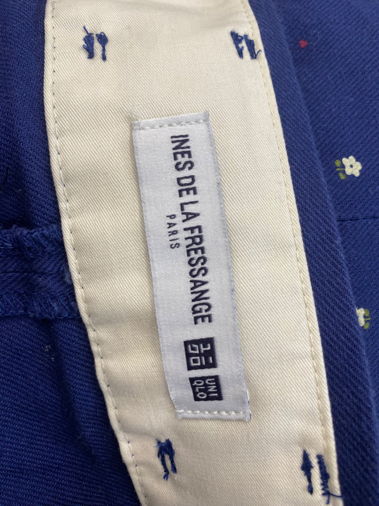 Fabulous Ines de la fressange uniqlo Skirt UK8 Navy floral KB001