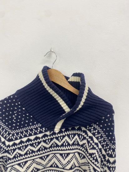 Fabulous Gap Sweater UK XL Navy white pattern KB001