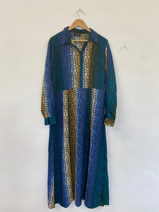 Fabulous AX Paris Multicolour Artsy Maxi Shirt Dress UK22 LK006