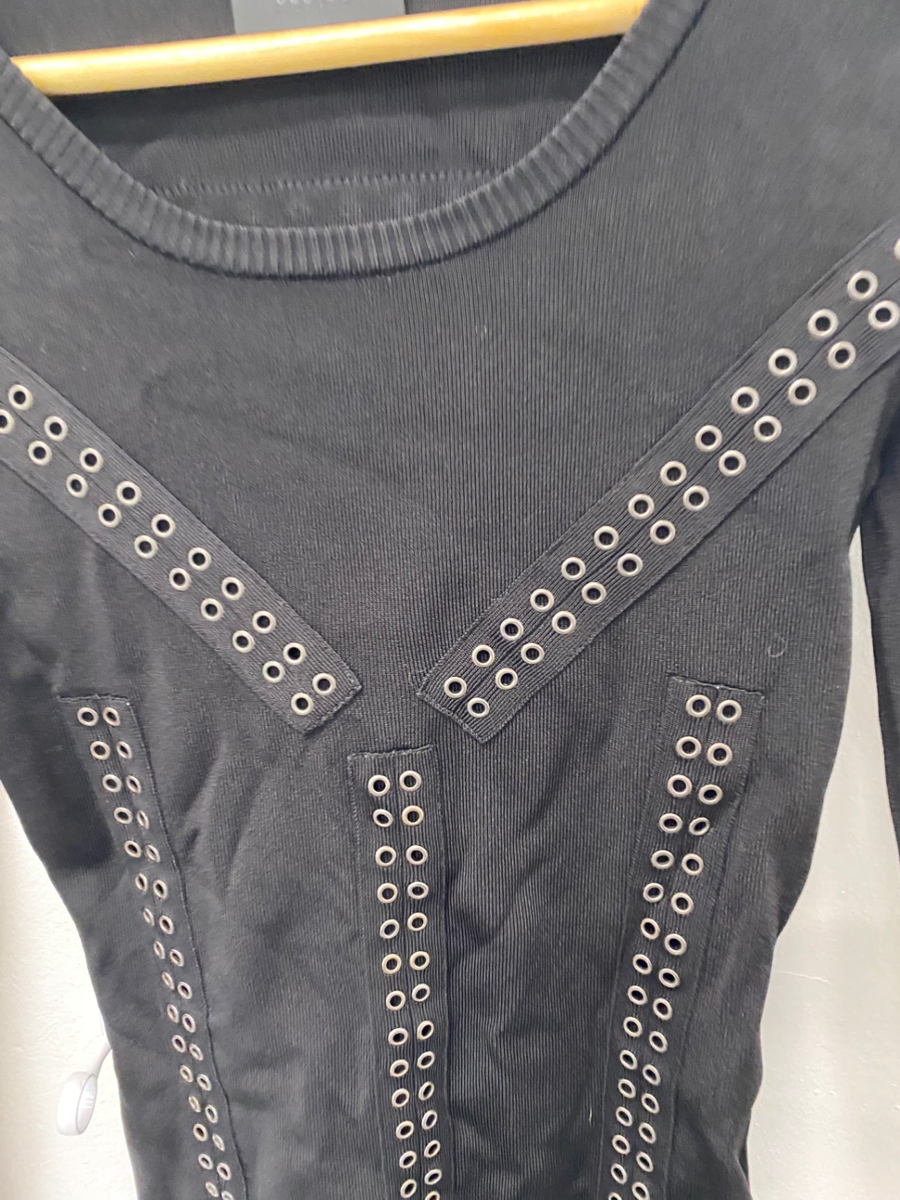 Fabulous GESTUZ Y2K rock Dress UKS Black with ironwork BT001