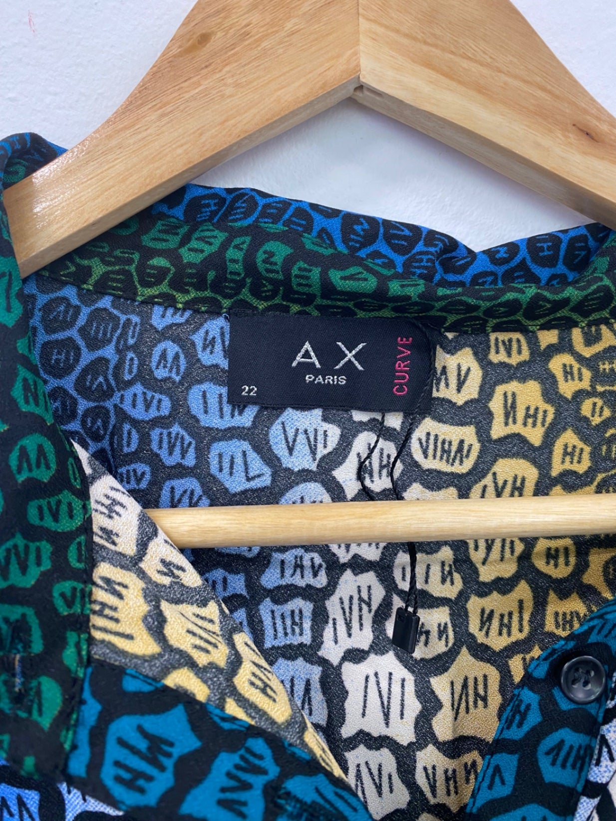 Fabulous AX Paris Multicolour Artsy Maxi Shirt Dress UK22 LK006