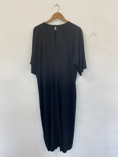 Fabulous Simply Be Black Tie Detail Midaxi Dress UK22 LK006