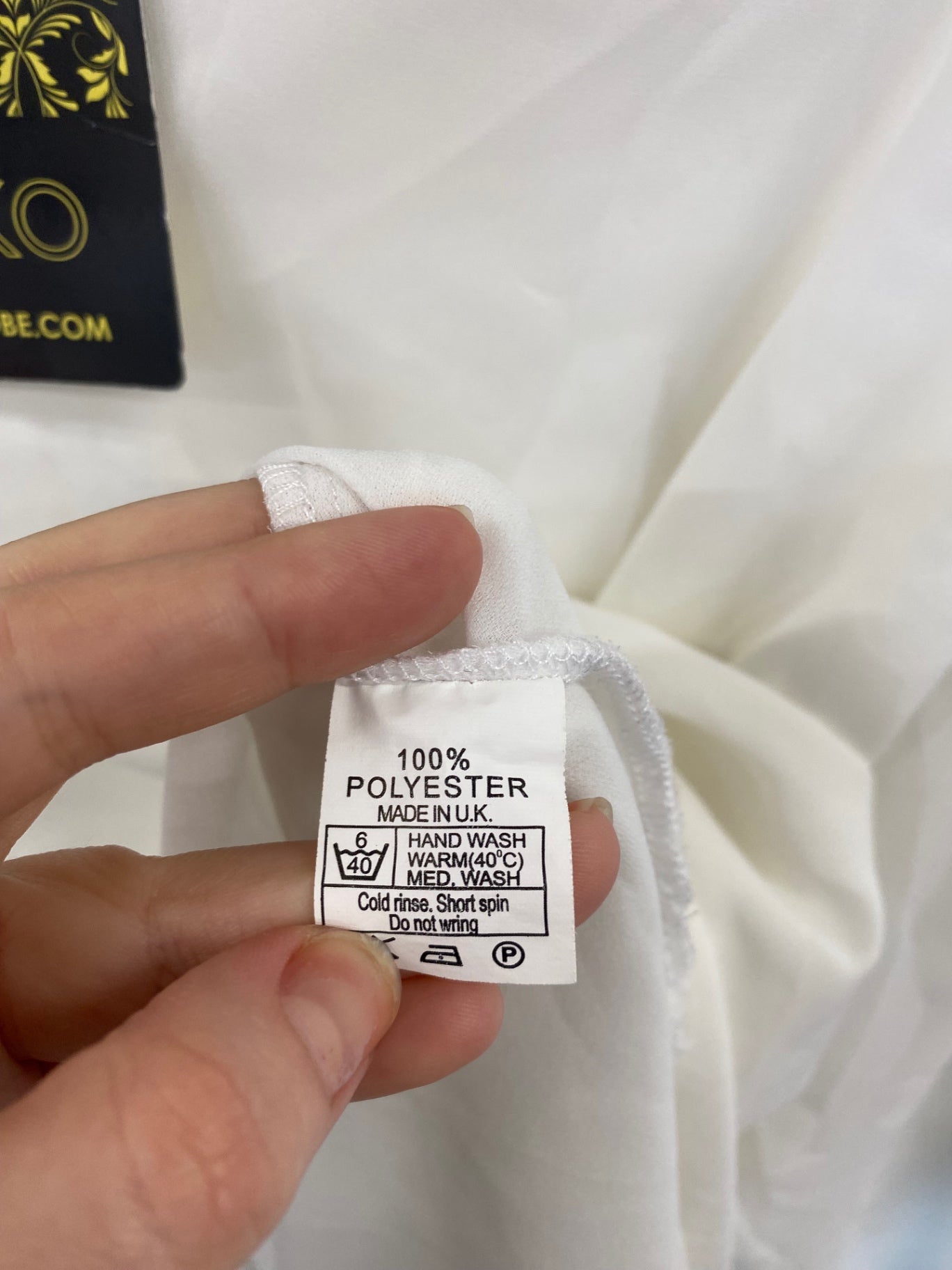 Fabulous Koko by Lovedrobe White Semi Sheer Asymmetric Tunic UK22-24 LK006