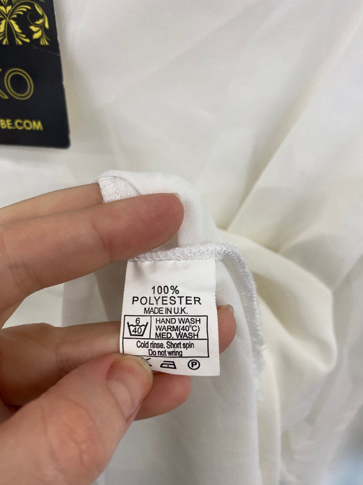 Fabulous Koko by Lovedrobe White Semi Sheer Asymmetric Tunic UK22-24 LK006