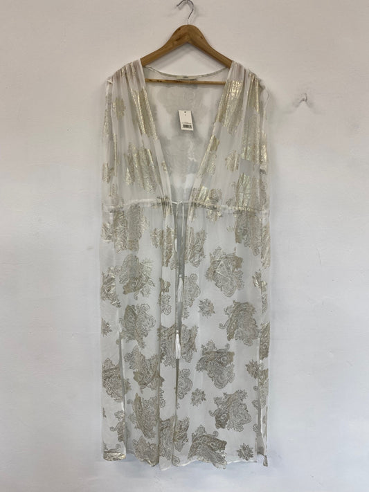 Fabulous George Boho Ivory & Gold Beach Cover UK L LK006