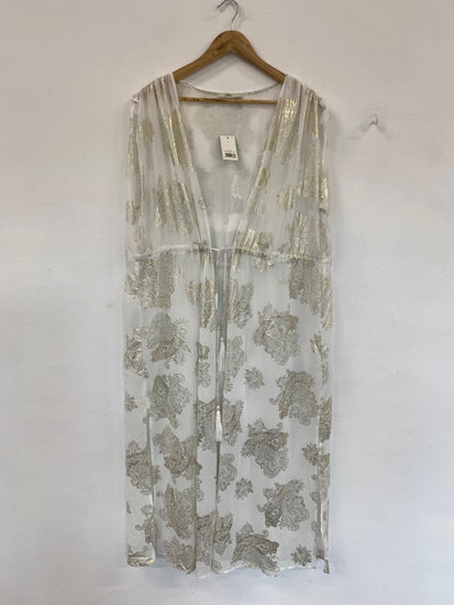 Fabulous George Boho Ivory & Gold Beach Cover UK L LK006