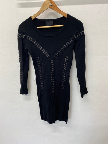 Fabulous GESTUZ Y2K rock Dress UKS Black with ironwork BT001