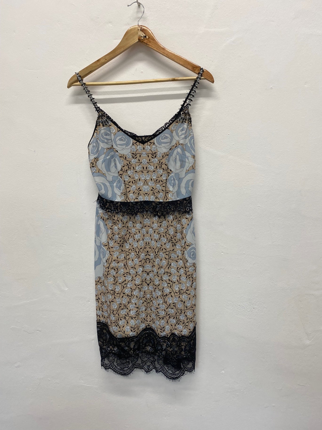 Fabulous River Island x Holly Fulton summer Dress Uk8 Baby Blue new Rrp £120 KM004