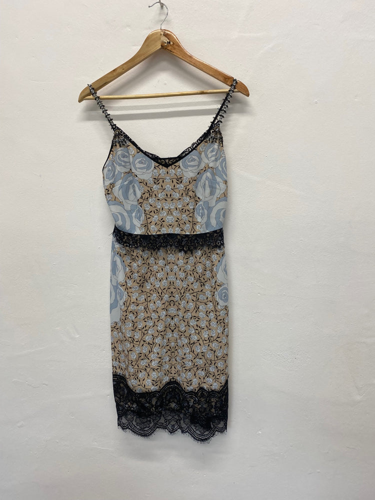 Fabulous River Island x Holly Fulton summer Dress Uk8 Baby Blue new Rrp £120 KM004