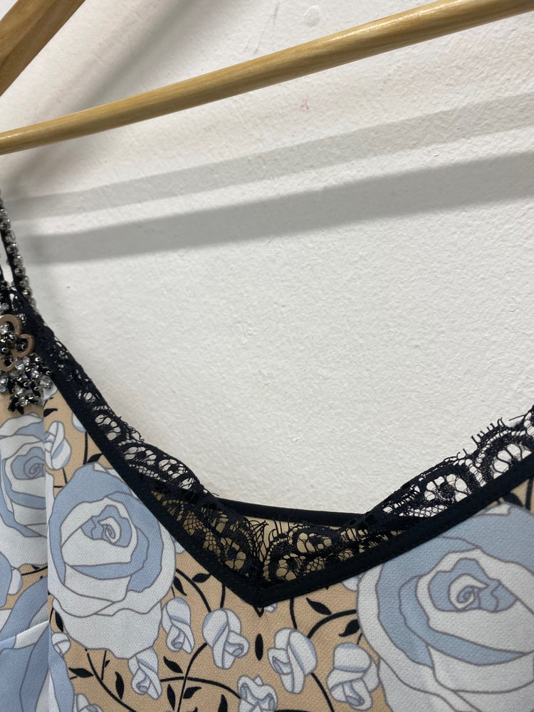 Fabulous River Island x Holly Fulton summer Dress Uk8 Baby Blue new Rrp £120 KM004