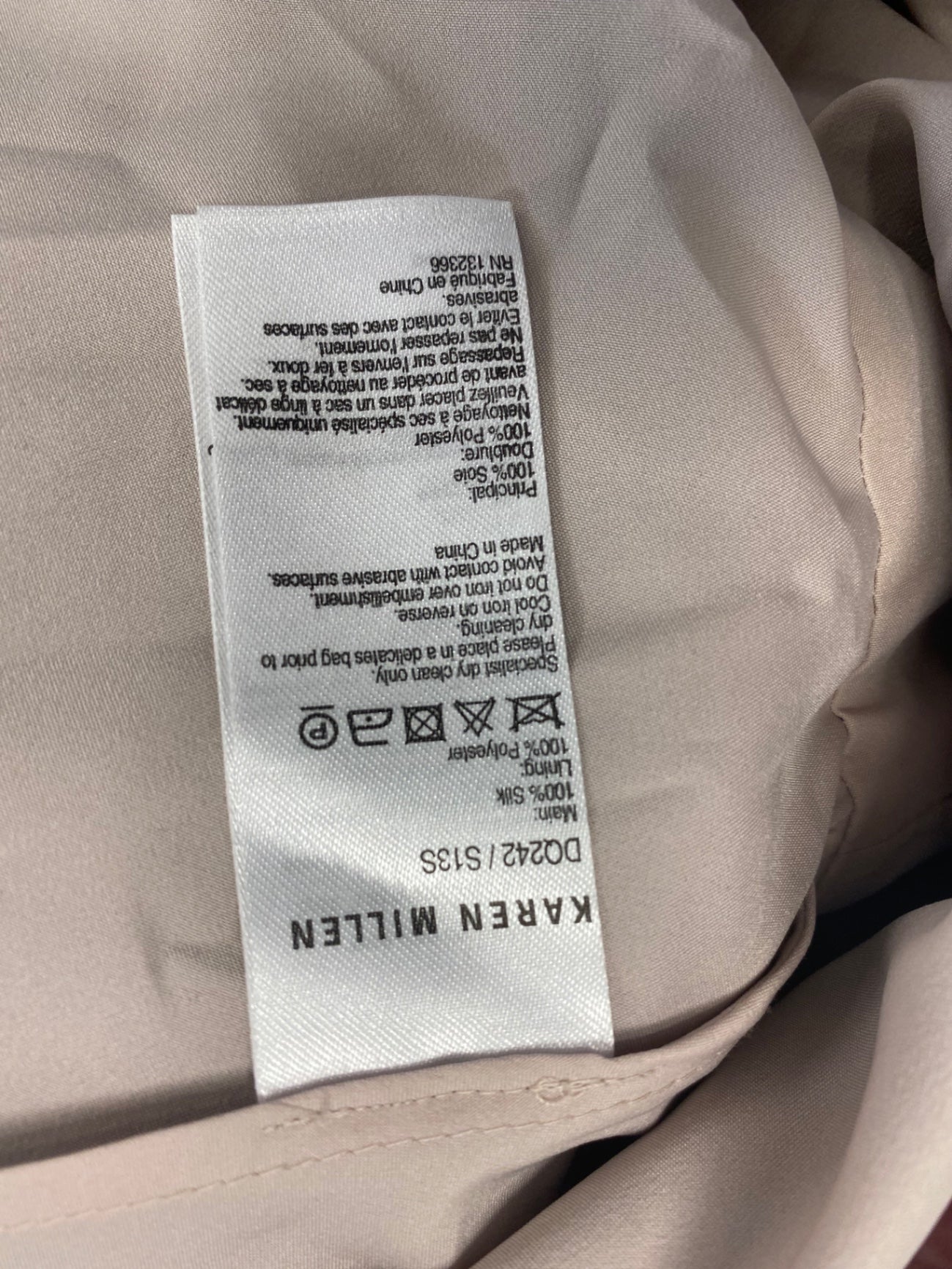 Fabulous Karen Millen Dress UK8 Black lace Silk midi dress KM004