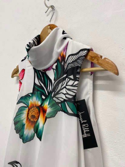 Fabulous Joseph Ribkoff floral floaty occasion Dress UK10 White New KM004