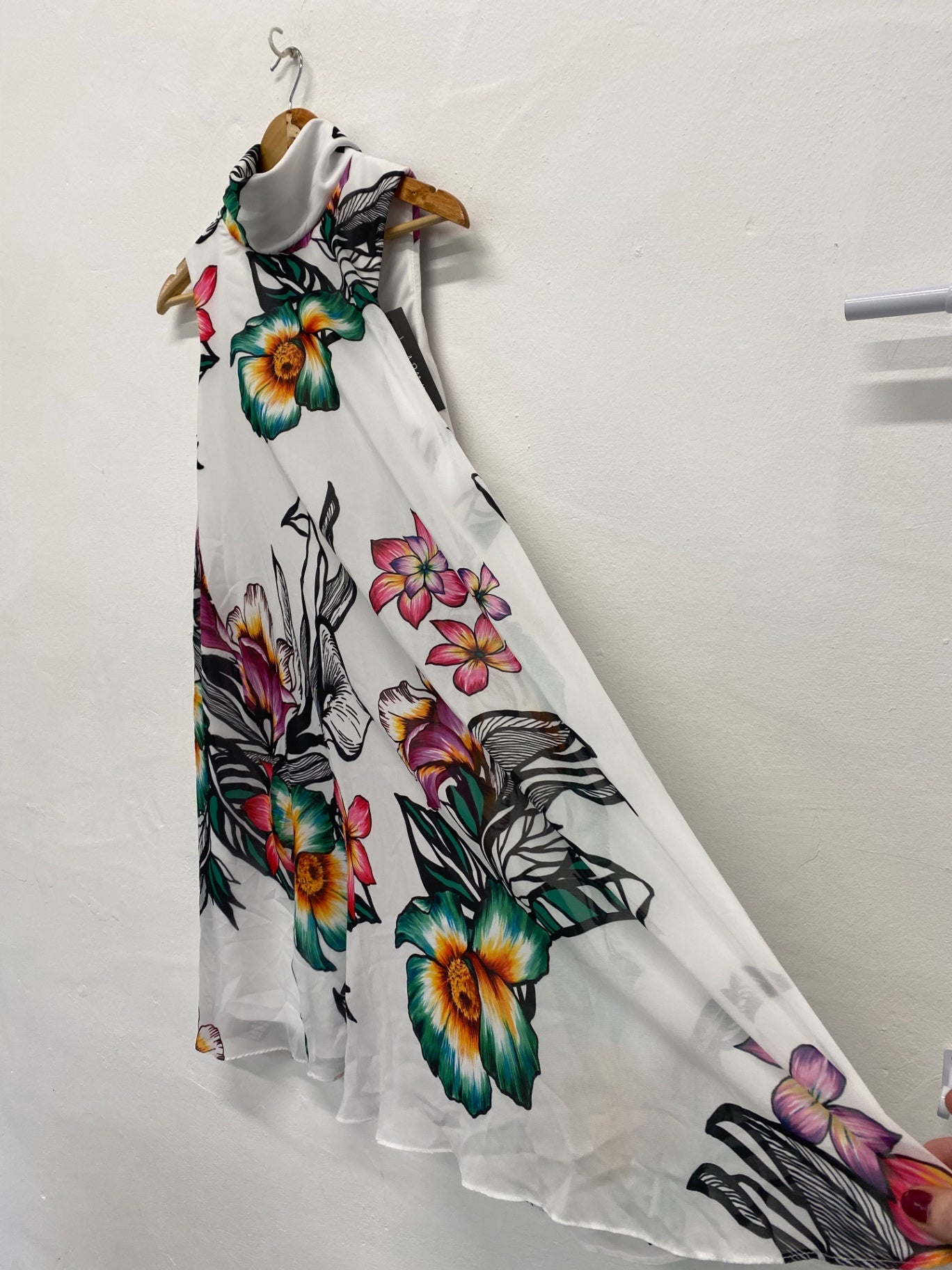 Fabulous Joseph Ribkoff floral floaty occasion Dress UK10 White New KM004