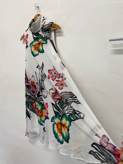 Fabulous Joseph Ribkoff floral floaty occasion Dress UK10 White New KM004