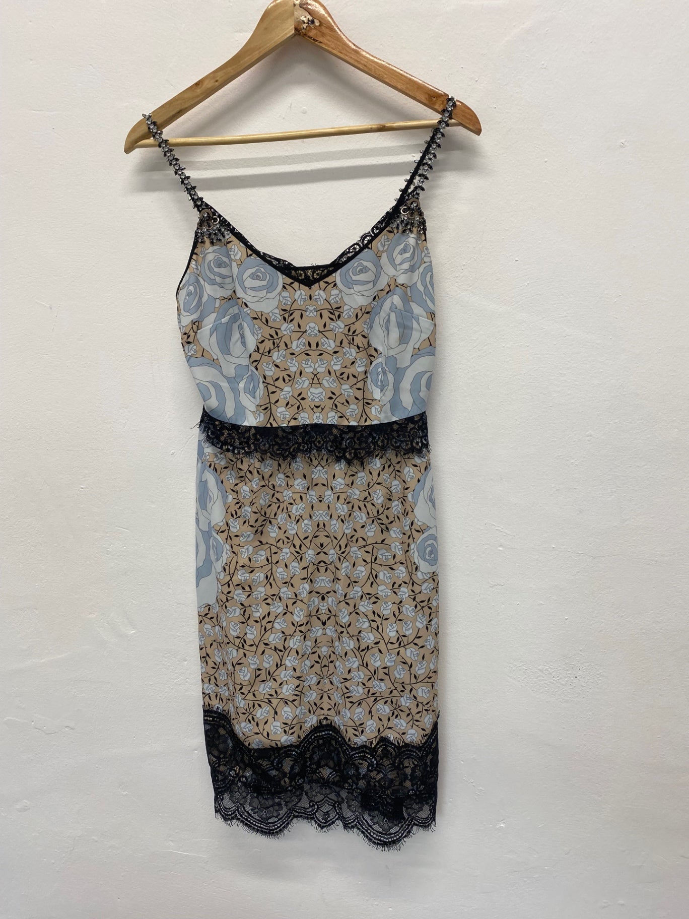 Fabulous River Island x Holly Fulton summer Dress Uk8 Baby Blue new Rrp £120 KM004