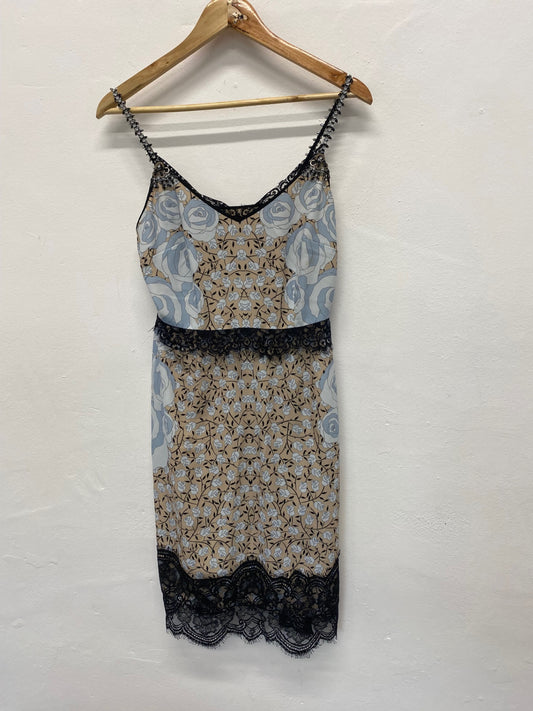 Fabulous River Island x Holly Fulton summer Dress Uk8 Baby Blue new Rrp £120 KM004