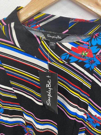 Fabulous Simply Be Artsy Floral Midi Dress UK22 LK006