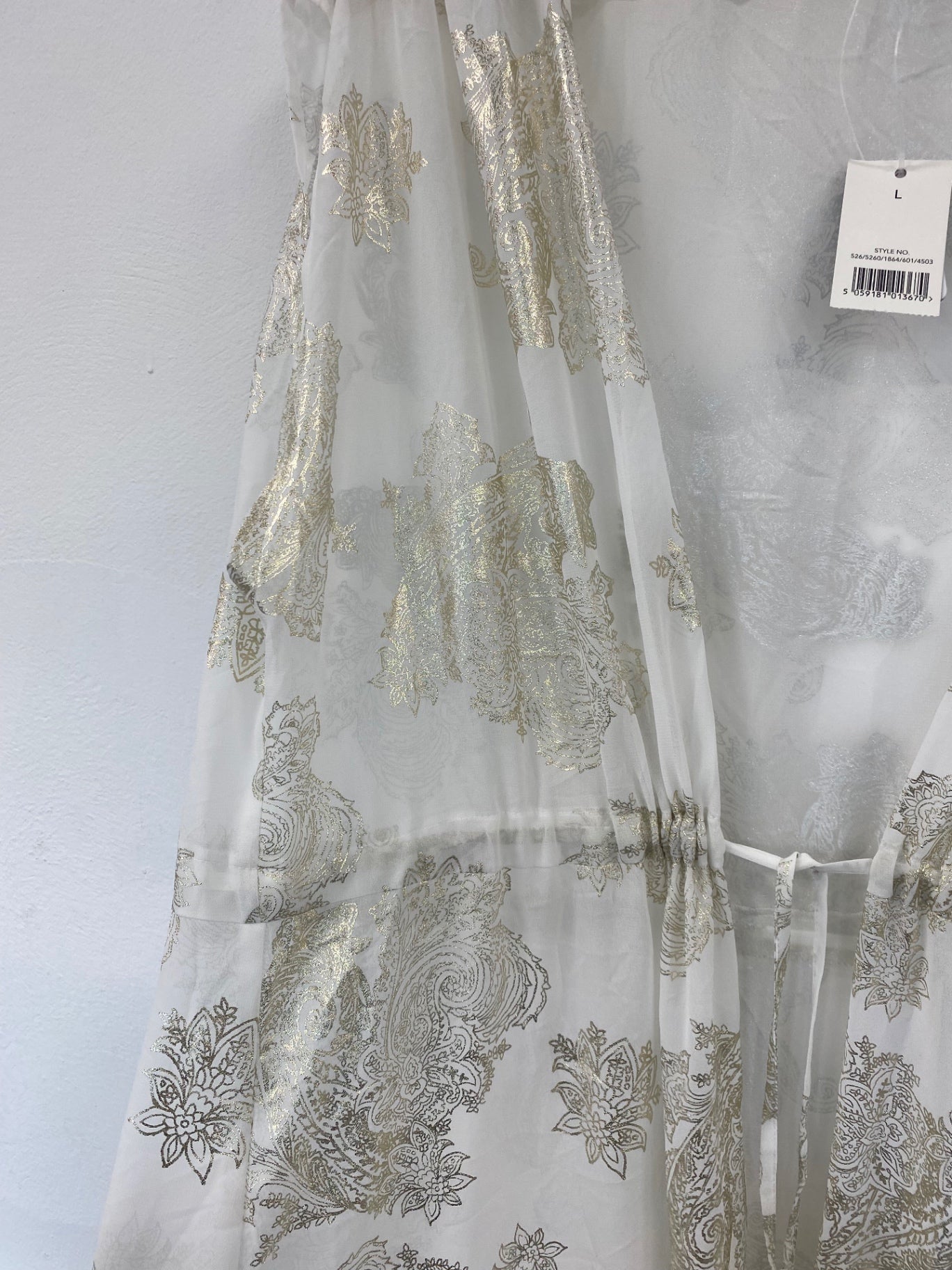 Fabulous George Boho Ivory & Gold Beach Cover UK L LK006